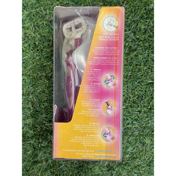 Vintage Gillette Venus Vibrance Razor Kit + Shave Gel 2005 NEW Vaulted - Picture 2 of 4